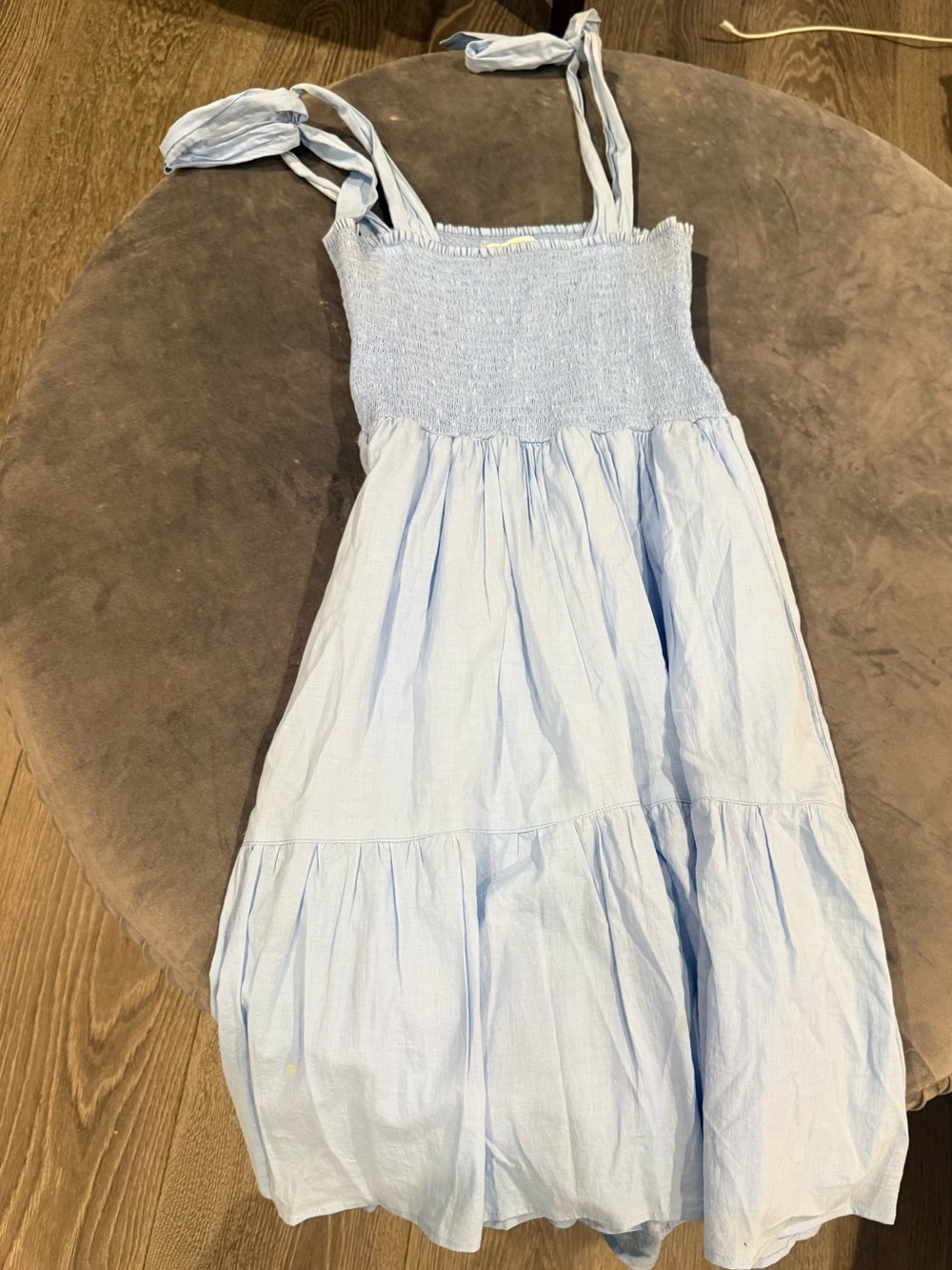 XiRENA Light Blue Smocked Sundress with Tie Straps